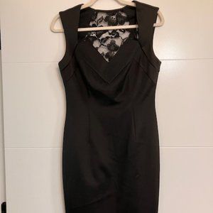 Dressbarn Black dress with Lace Inset - NEW with tags